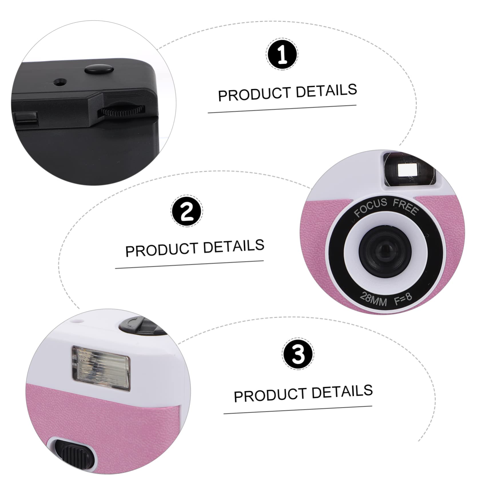 DOITOOL 8 Pack Retro Film Cameras - Mini Vintage Travel Camera with Built-in Flash, Reusable Plastic Camera for Photography Enthusiasts (Macaron White) - Perfect for Travel, Parties, and Vintage Photography Projects