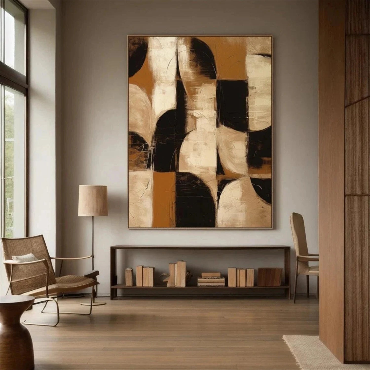 Abstract Painting #AB 267 - Modern Wall Art for Home & Office Decor | Unique Handmade Canvas Artwork for Living Room, Bedroom & Workspace