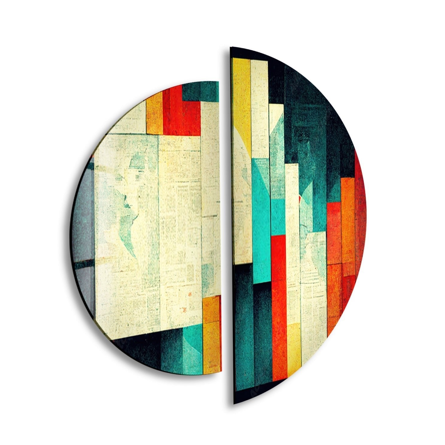 Abstract Beige Glass Wall Art Set of 2 - Modern Home Decor for Living Room, Bedroom & Office - Handcrafted Contemporary Artwork for Interior Design