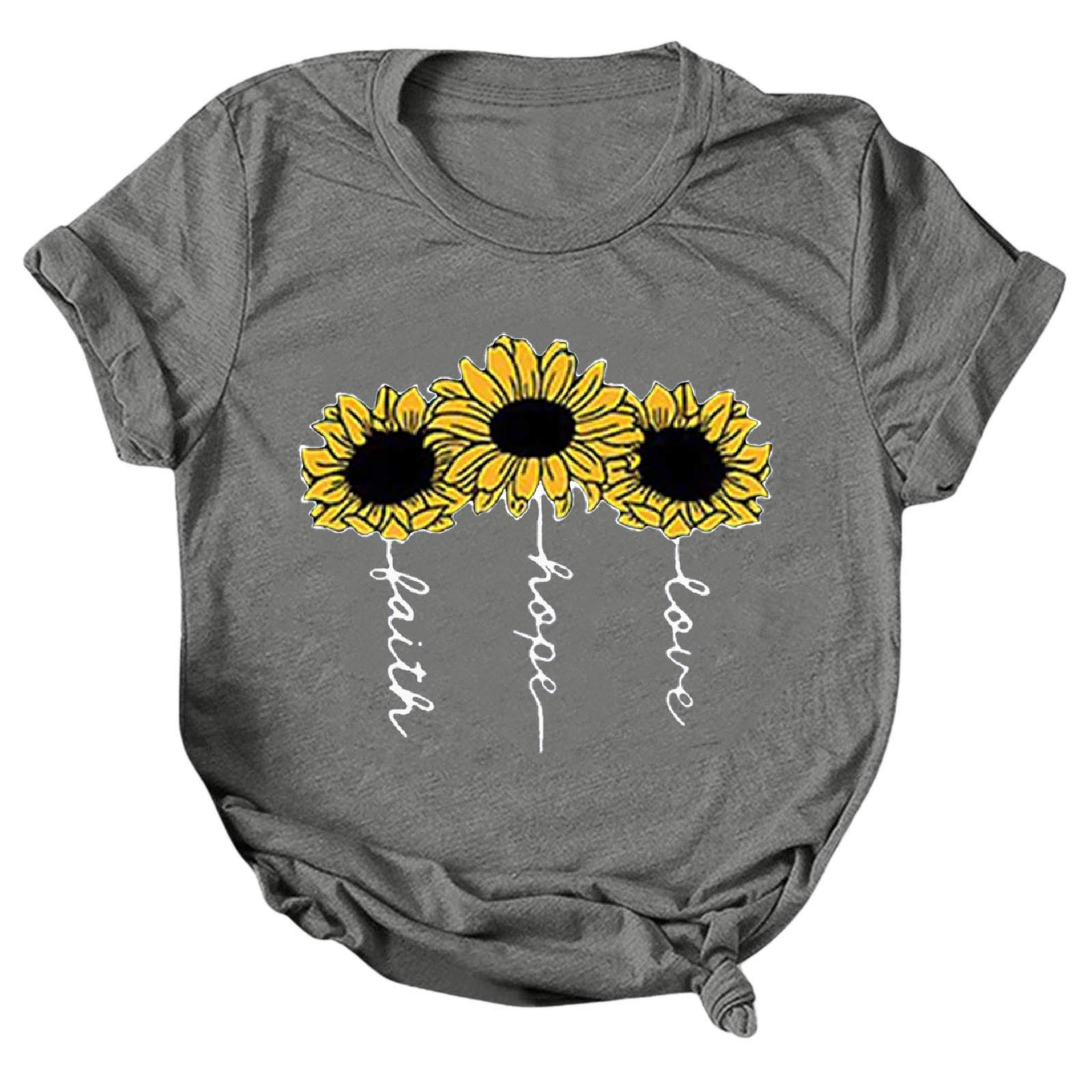 Women's Floral Print Crewneck T-Shirt - Loose Fit Long Sleeve Blouse for Casual Wear | Everyday Comfort Top for Work, Outings & Relaxation