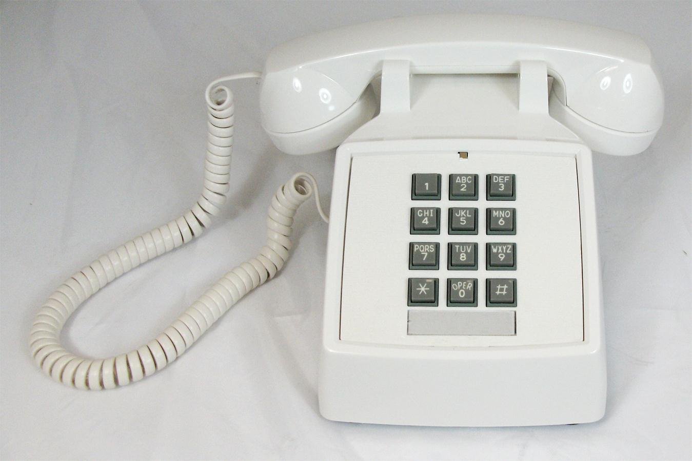 Cortelco 250015-VBA-20M White Volume Control Desk Phone - Ideal for Office, Home, and Business Use