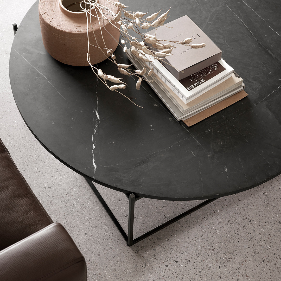 Modern Round Coffee Table - 36 Inch Wooden Living Room Center Table for Small Spaces - Perfect for Apartments, Lounges & Cozy Home Decor