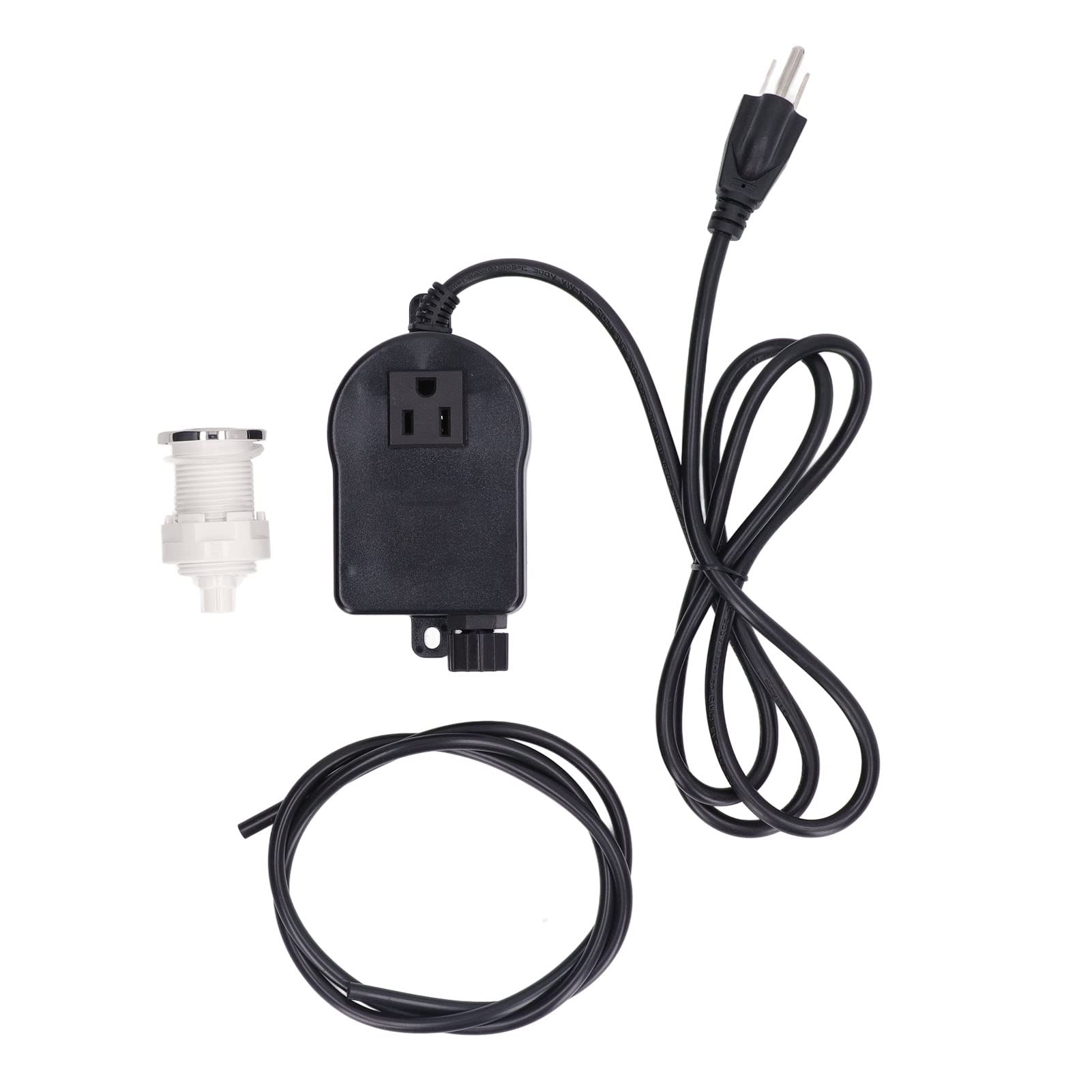 Zerodis Garbage Disposal Air Switch Kit with Power Cord - Air Pressure Push Button Replacement Parts for Kitchen Sink Waste Disposer - Perfect for Home Renovation & DIY Plumbing Projects