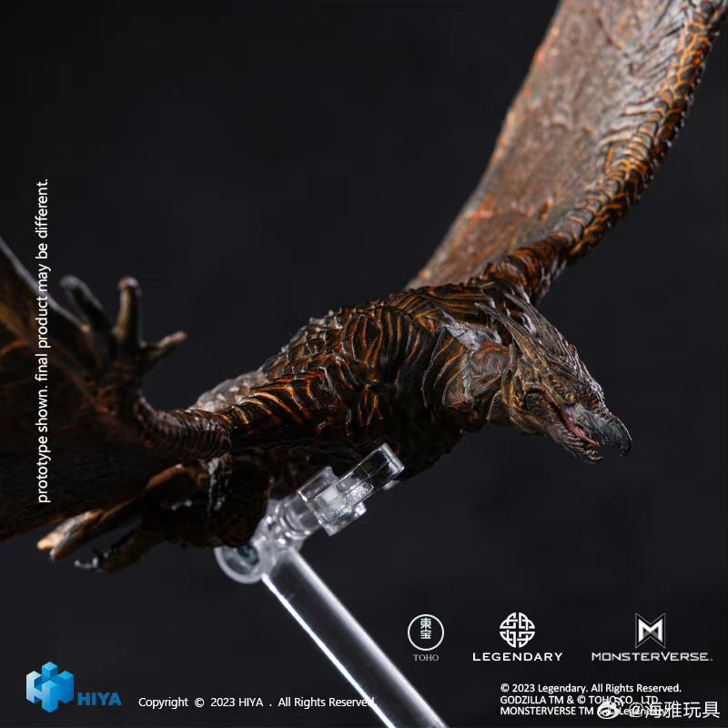 HIYA 7-inch Godzilla King of the Monsters & Rodan Flameborn Action Figure - Exquisite Collectible Toy for Movie Fans, Display & Gift