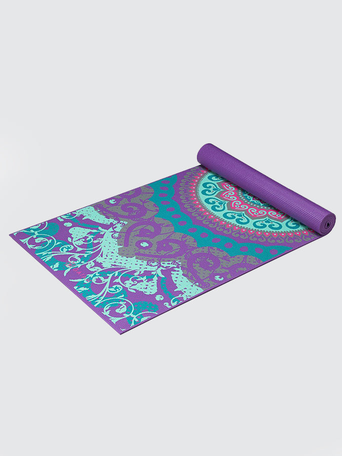 Gaiam Moroccan Garden Yoga Mat 4mm - Non-Slip Exercise Mat for Yoga, Pilates & Home Workouts - Perfect for Studio, Gym & Outdoor Use