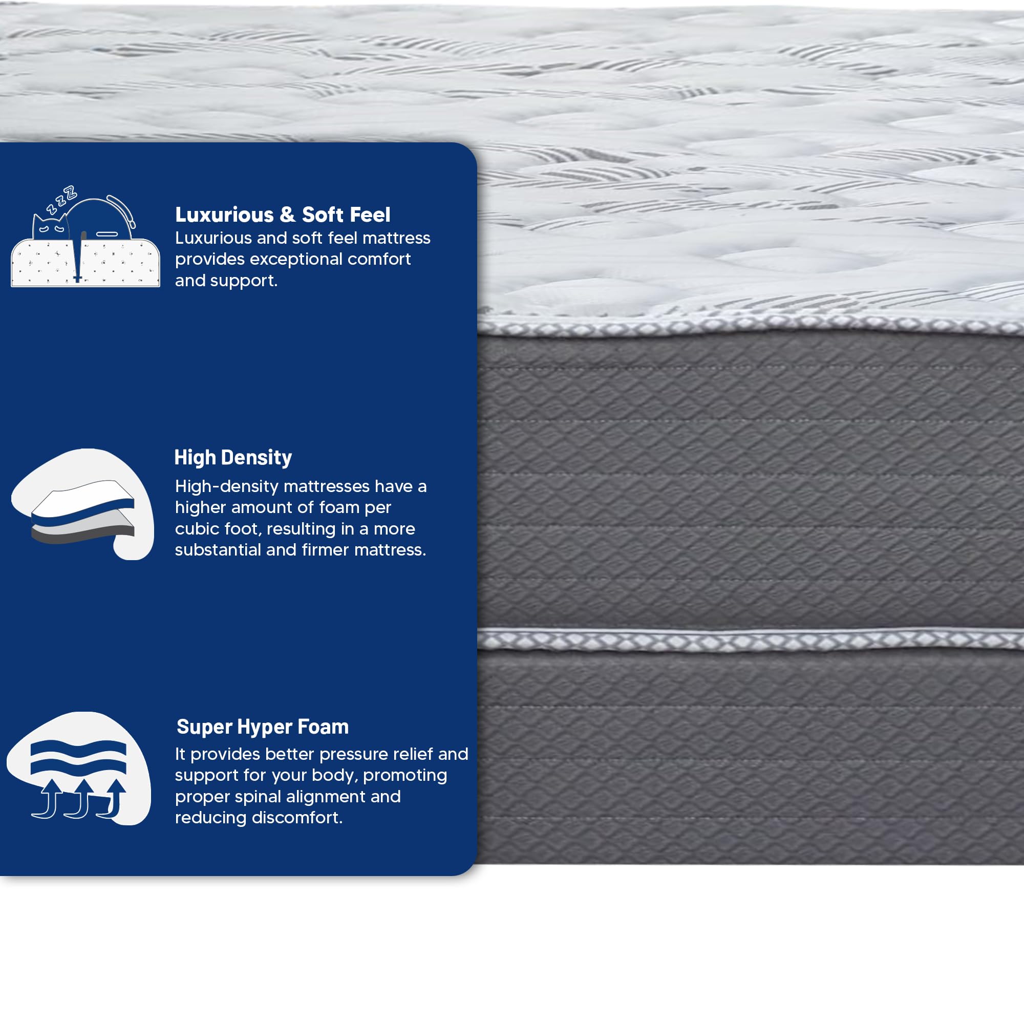 14-Inch Firm Double-Sided Tight Top Innerspring Mattress with 4