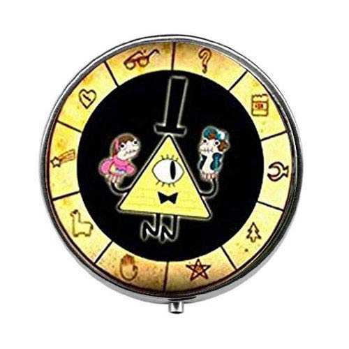 Bill Cipher Wheel Party Time - Novelty Pill Box & Candy Container - Unique Charm Storage for Pills, Vitamins, or Sweets - Perfect for Cosplay, Gift Giving, and Themed Parties