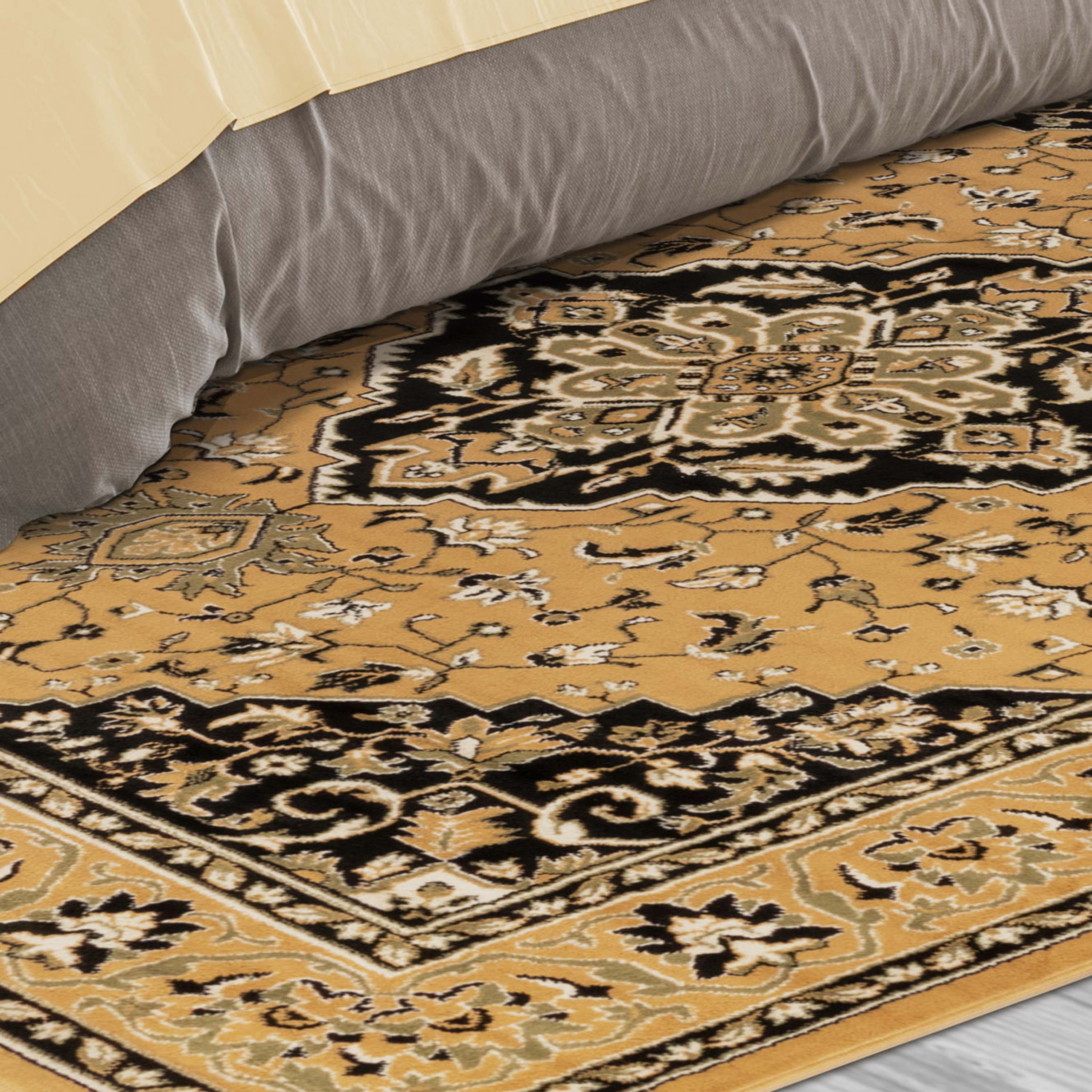 Glendale Traditional Floral Medallion Indoor Area Rug - Non-Slip Living Room Carpet, Bedroom Runner, Hallway Decor | Soft & Durable Home Floor Mat for Cozy Interior Design