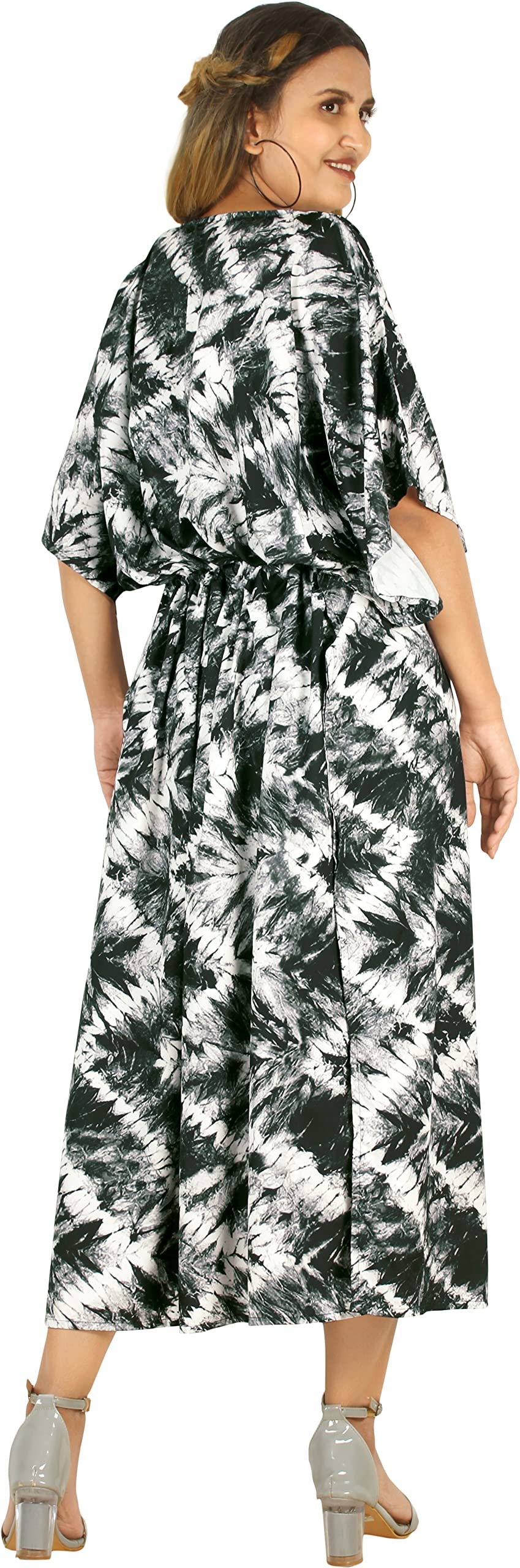 LA LEELA Women's Summer Beach Maxi Caftan Dashiki Dresses - Flowy Boho Long Dress for Vacation, Pool Party & Tropical Getaway