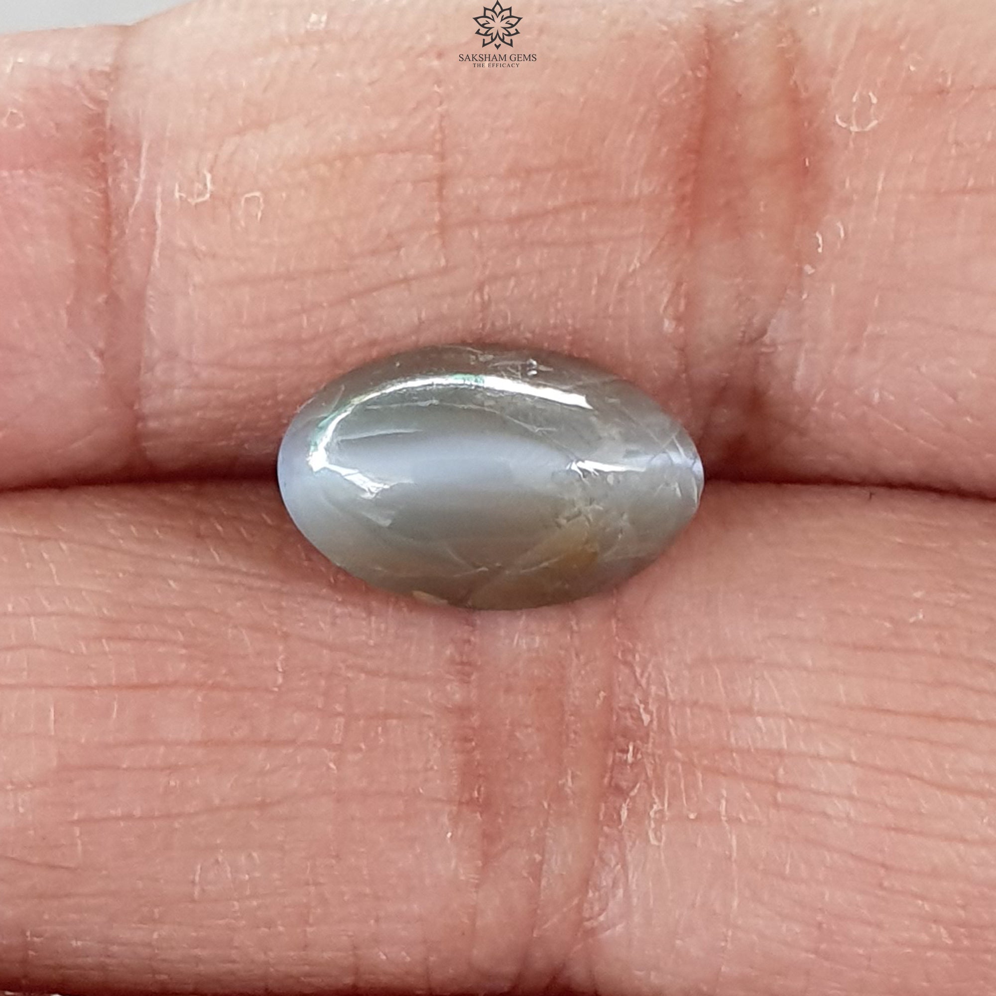 Natural Untreated Chrysoberyl Cat's Eye Gemstone Cabochon - Oval Shape for Jewelry Making (Rings, Pendants & Earrings) - Unheated Healing Stone for Energy Balance & Protection