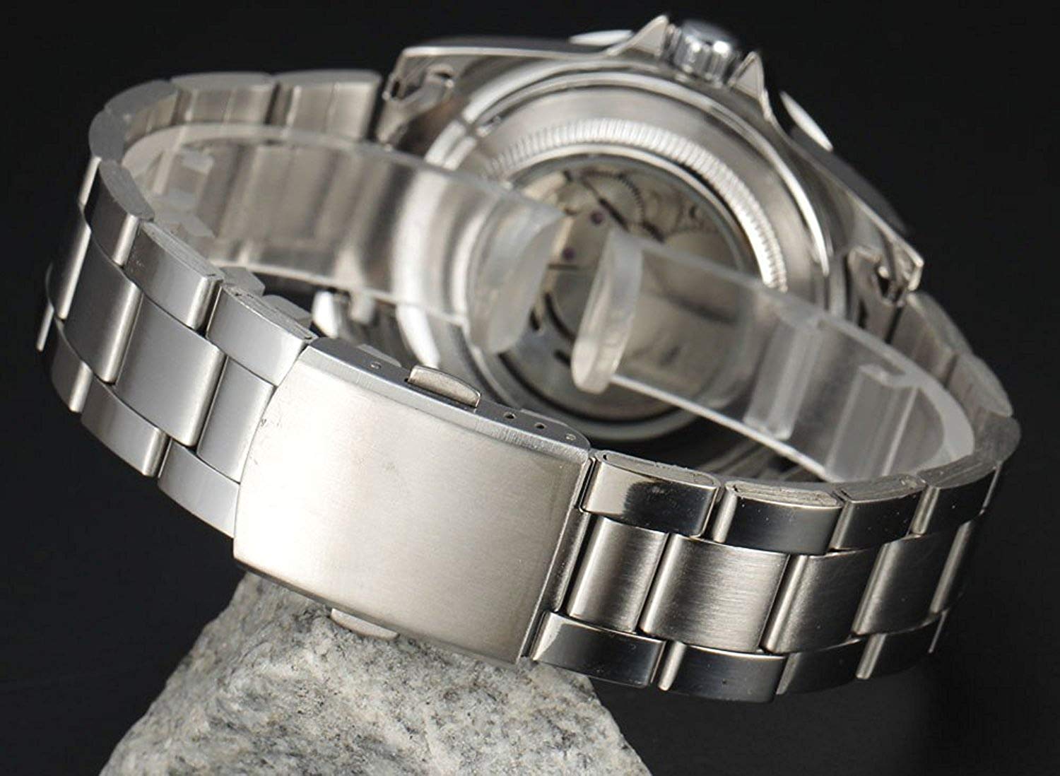 MASTOP Men's Automatic Luxury Stainless Steel Watch with Rotating Bezel & Date Display - Classic Dress Watch for Business, Formal Events & Everyday Wear