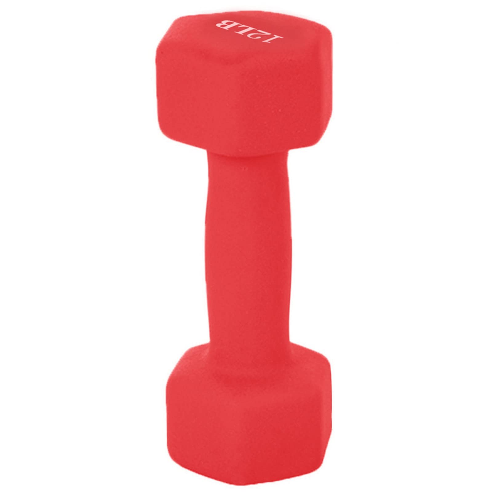 Neoprene Coated Hex Dumbbell Set - 6/8/10/12/15 Pound Anti-Slip Weights with Stand (2-Pack, Red) | Home Gym Equipment for Strength Training & Fitness Workouts