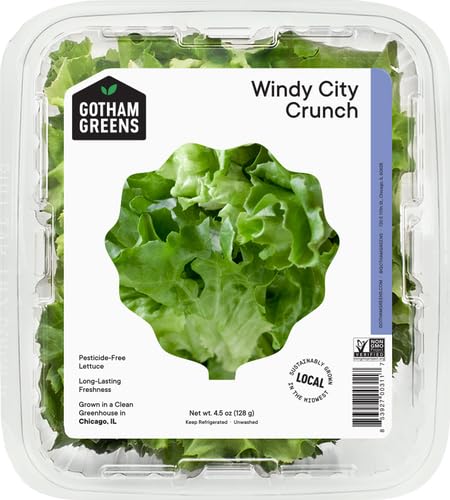 Gotham Greens Greenhouse Crunch Lettuce - Fresh Organic Salad Greens, 4.5 Oz - Perfect for Salads, Sandwiches & Healthy Meals