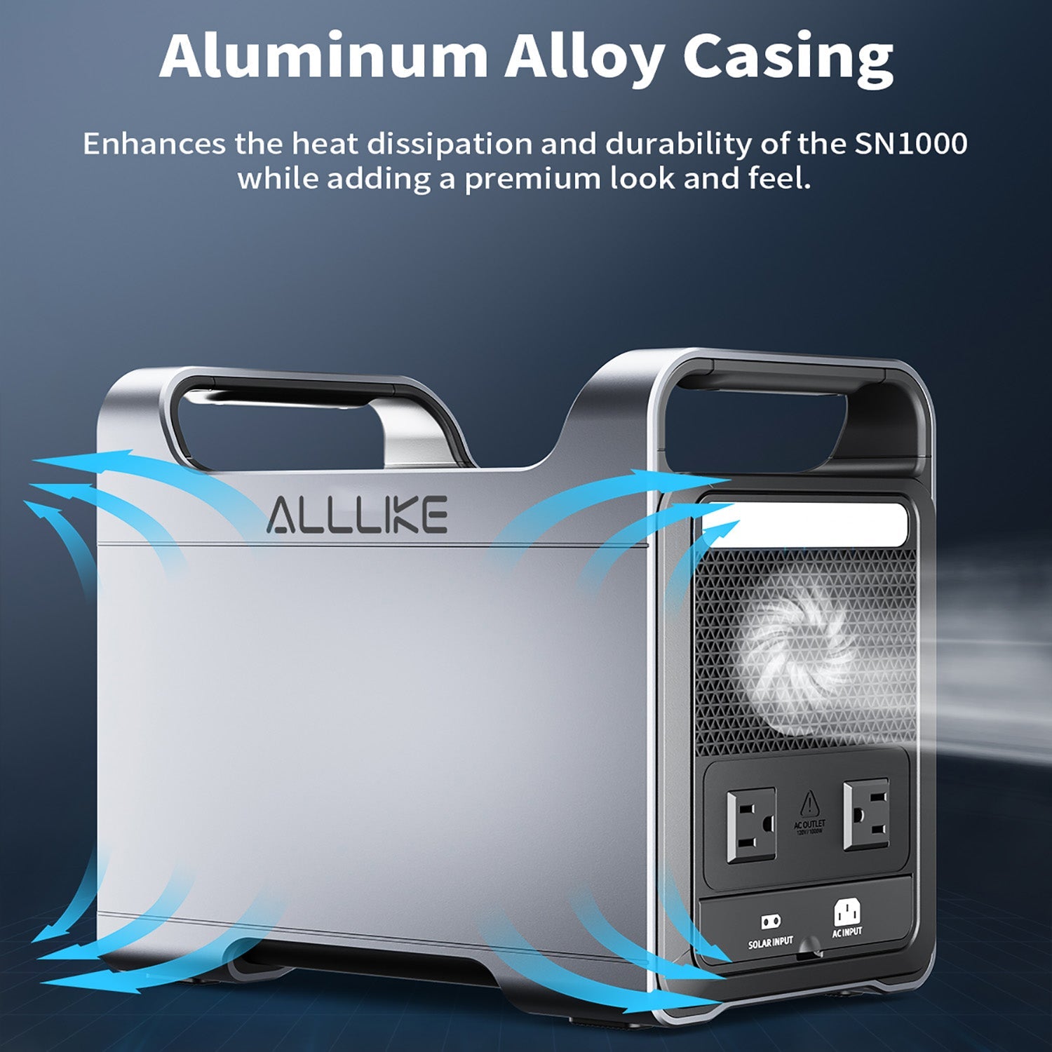 AllLike 1000W Portable Power Station - Solar Generator for Camping, RV, Emergency Backup & Outdoor Adventures | Compact Lithium Battery with AC Outlets