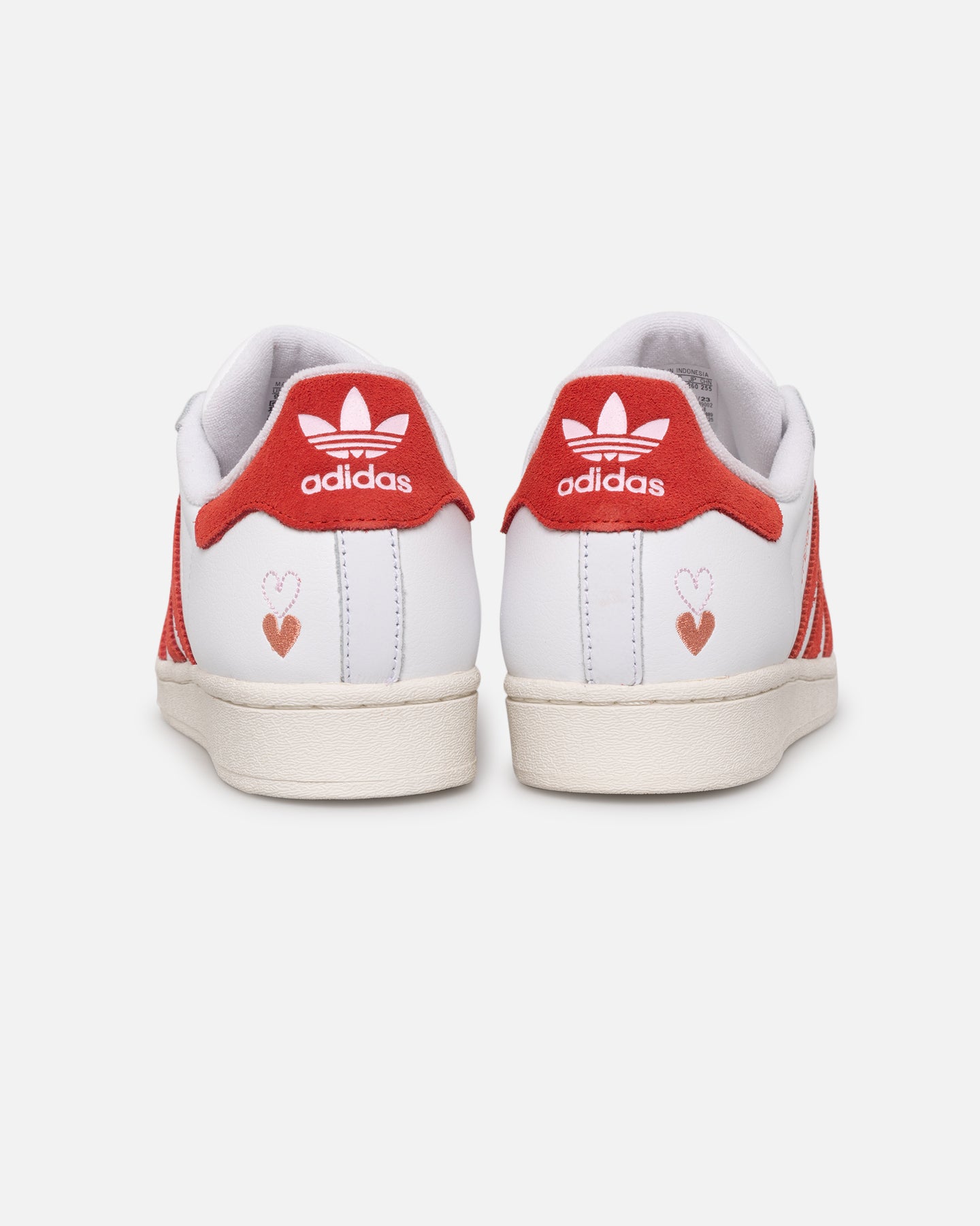 Adidas Women's Superstar Sneakers - White & Red Classic Shell Toe Shoes for Casual Wear, Running & Street Style Fashion