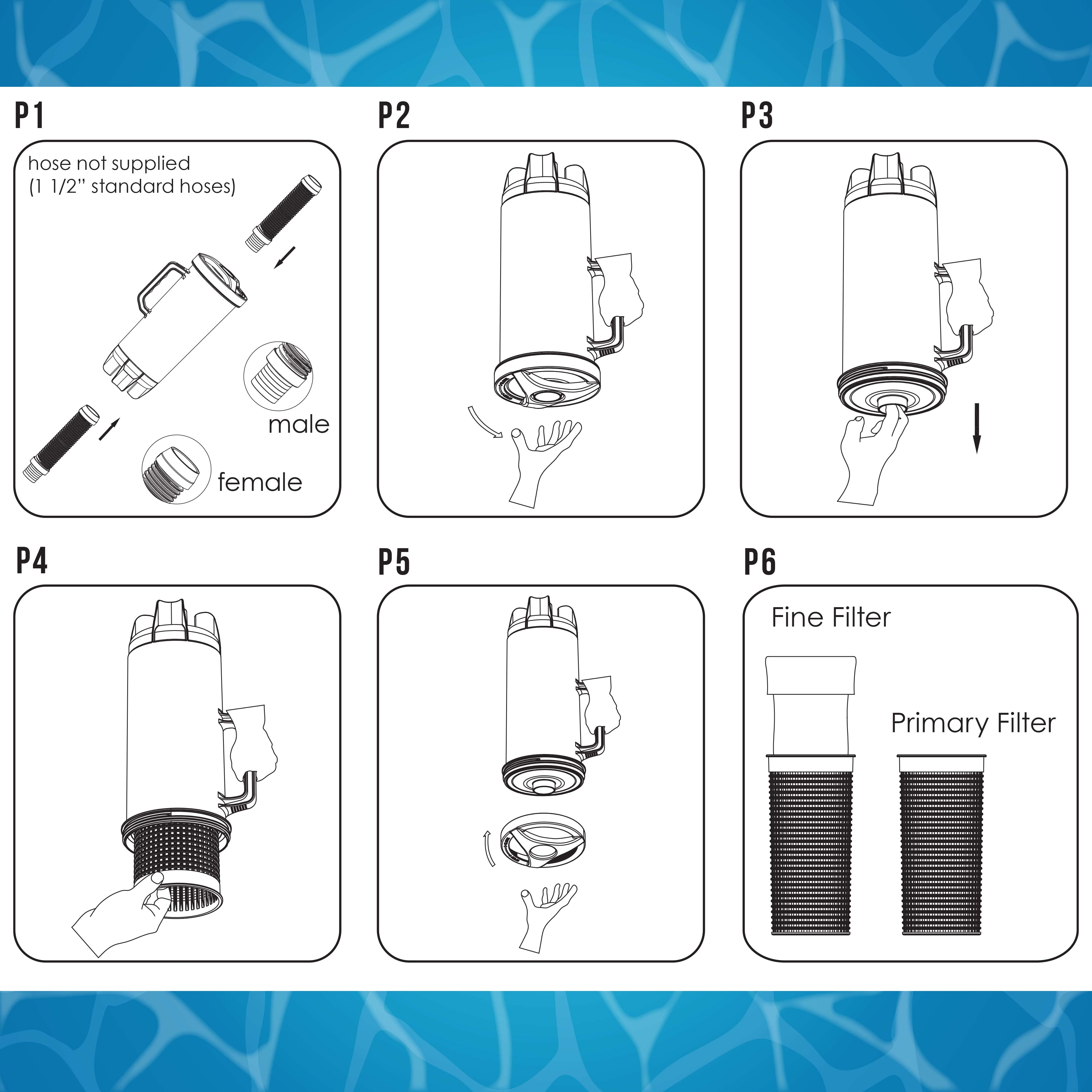 **U.S. Pool Supply® Inline Pool Leaf Canister with Large Plastic Mesh Basket & Mesh Bag – Fits 1.5” Pool Cleaner Vacuum Hose – Skims Leaves, Prevents Clogging – Ideal for Inground & Above Ground Pools**