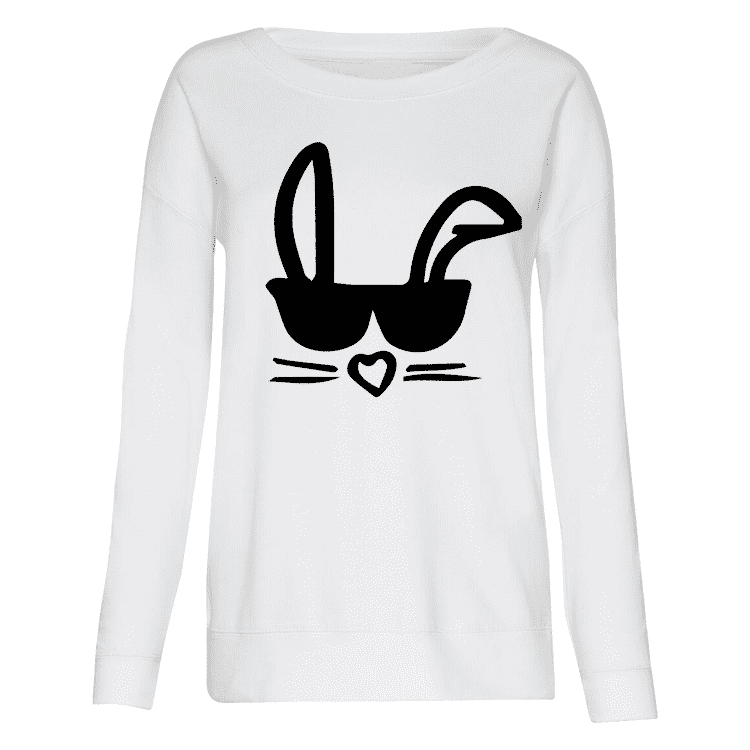 Stylish Bunny Print Matching Mommy & Me Tops for Women and Kids - Perfect for Family Outfits, Easter Photos & Mother-Daughter Bonding