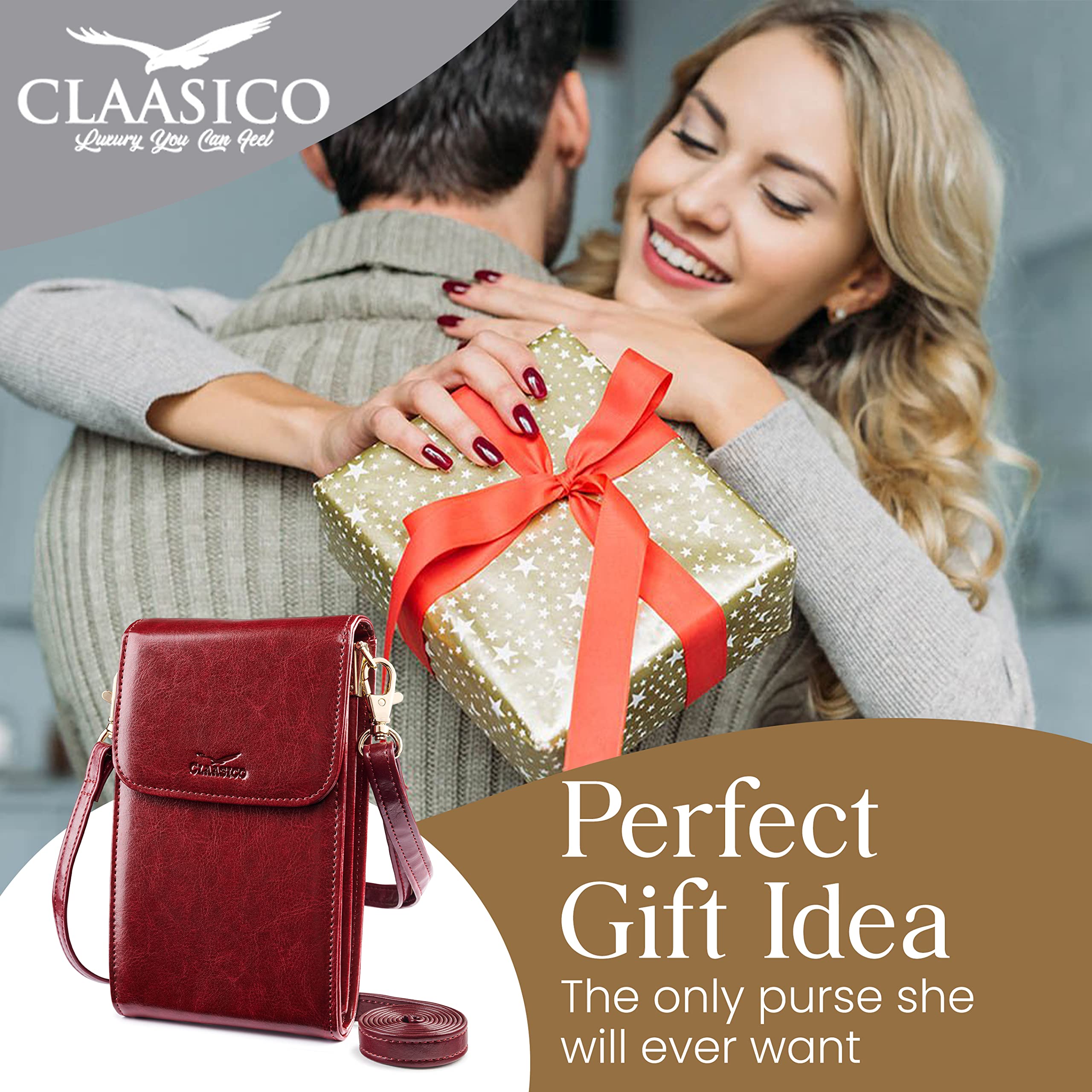 Classic Small Crossbody Phone Purse for Women - Stylish Wallet Bag for iPhone, Credit Cards & Essentials | Perfect for Travel, Shopping & Everyday Use