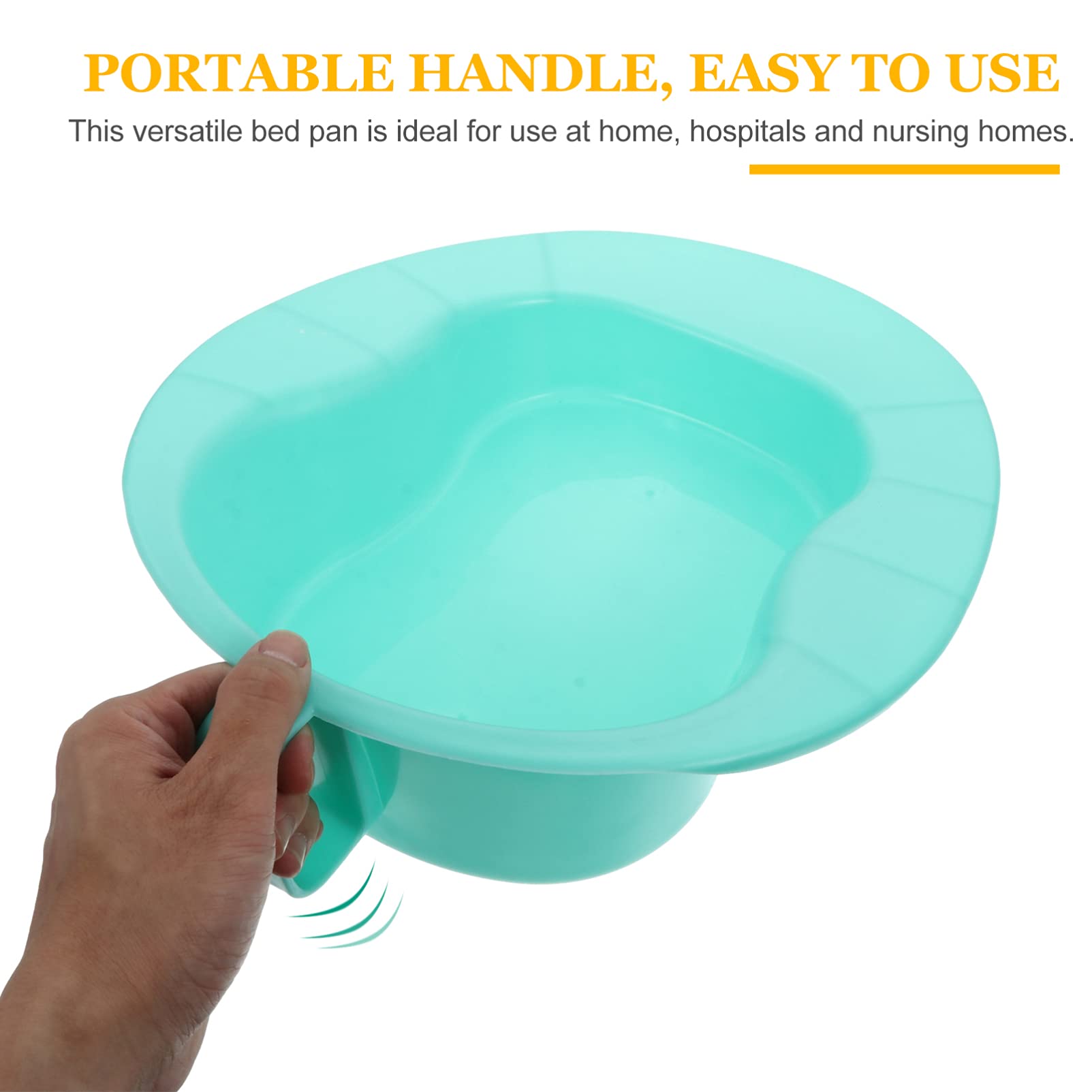 1PC Plastic Bed Pan for Elderly & Handicapped Patients - Durable & Comfortable Bedside Commode for Home Care & Hospital Use