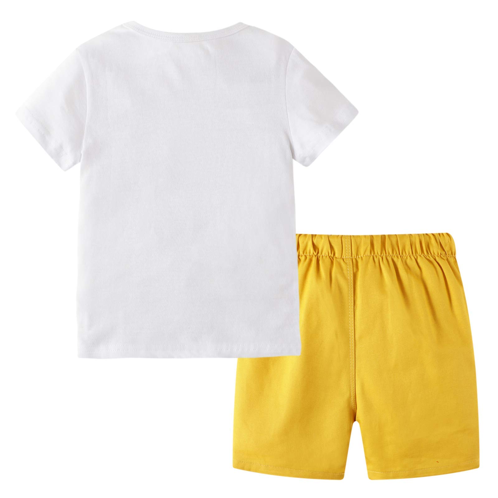 Boys' Summer Cotton Shirt & Shorts Outfits for Toddlers (Size 2-7) - Cool & Comfortable Playwear for Outdoor Activities, Beach & Preschool