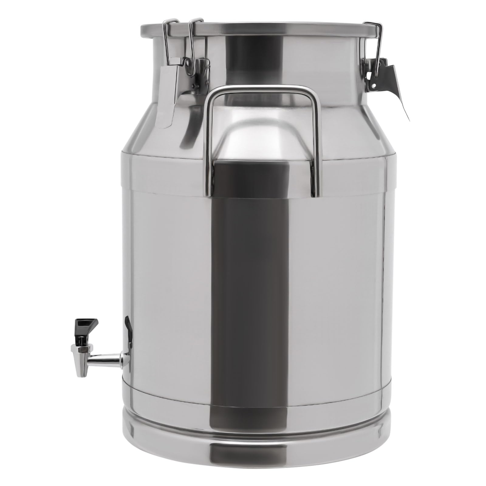 30L/7.93 Gallon Stainless Steel Milk Can with Faucet - Heavy Duty Milk Jug, Wine Pail & Liquid Storage Container - Airtight Grain, Wine & Beverage Tank for Farm, Brewery & Commercial Use