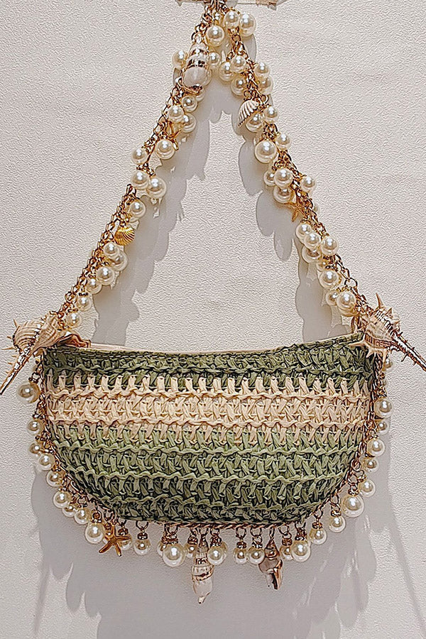 Stylish Versatile Pearl Conch Handbag for Women - Elegant Shell-Shaped Clutch Purse for Evening Parties, Weddings & Special Occasions