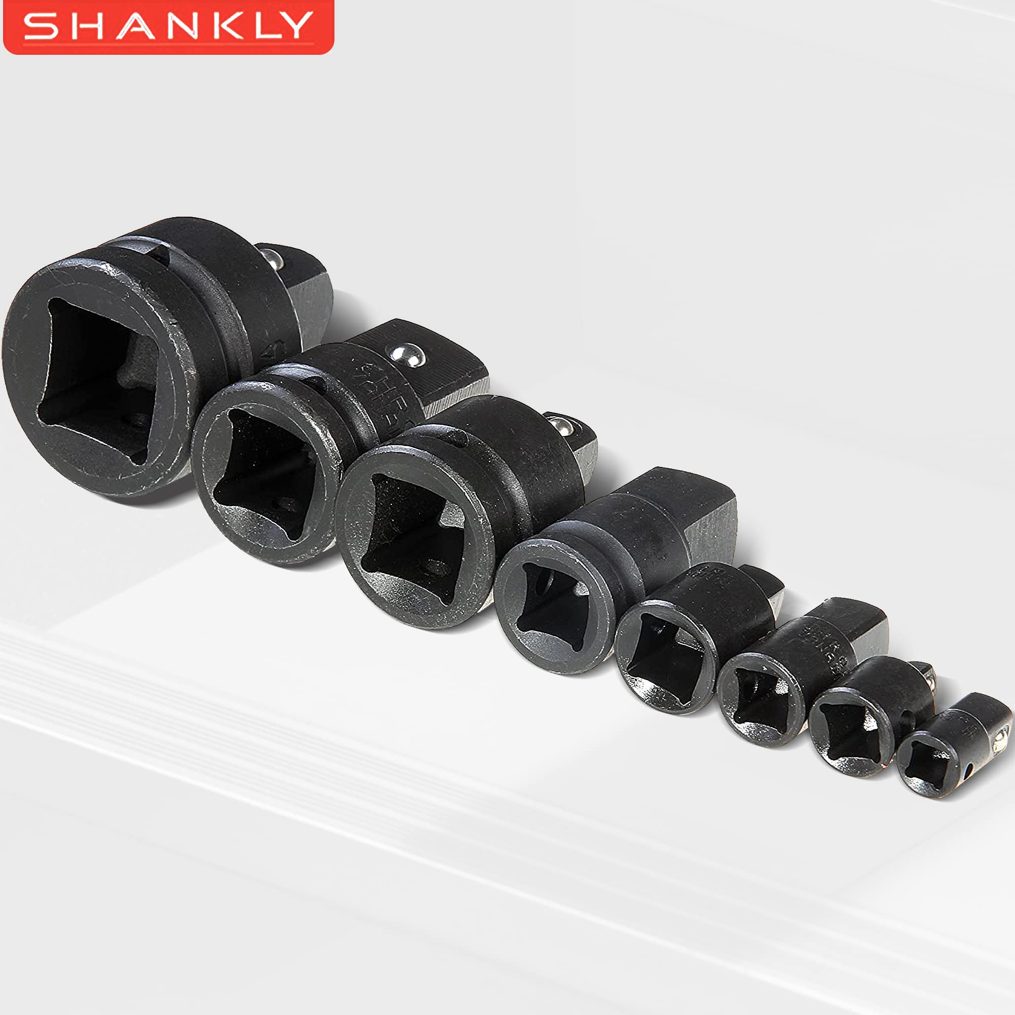 8-Piece Impact Socket and Adapter Set - 1/2