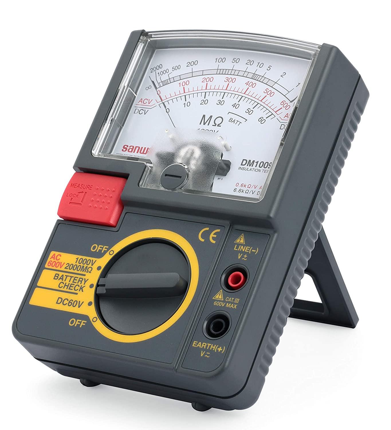 DM1009S 1000V Analog Insulation Tester - Portable Insulation Resistance Meter for Electrical Safety Testing | Perfect for Electricians, HVAC Technicians & Industrial Maintenance
