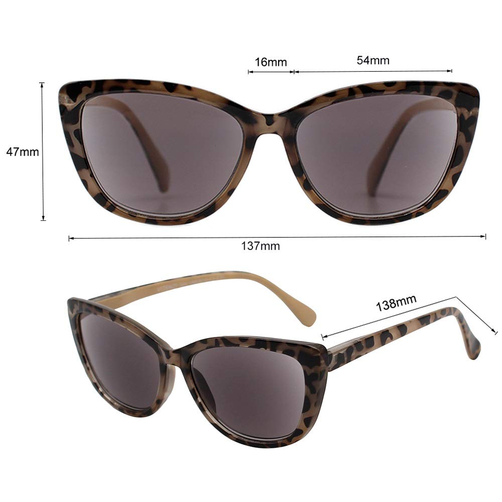 VITENZI Women's Tinted Reading Sunglasses with Built-In Full Readers - Stylish & Functional Eyewear for Reading Outdoors, Driving, and Sun Protection
