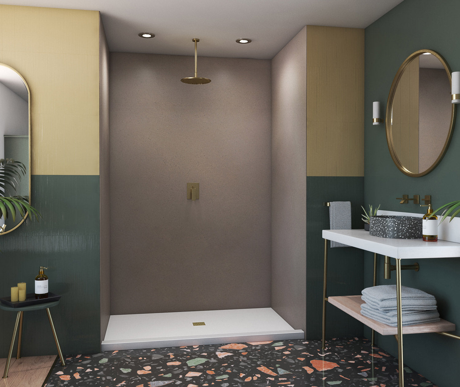 36x48x96 Swanstone Solid Surface Shower Wall Kit - Waterproof & Mold-Resistant Bathroom Remodeling Solution for Modern Homes & Commercial Spaces