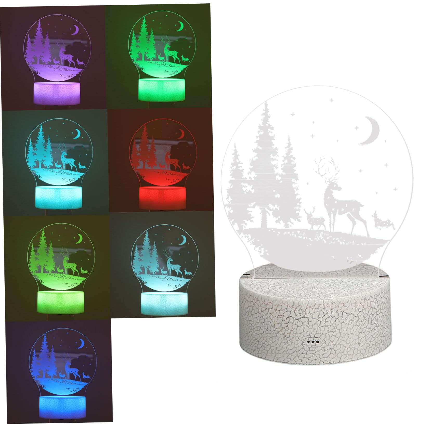 BUTIFULSIC LED Night Light - Christmas Decorations, Xmas Style Desktop Lamp, Safe & Odor-Free for Kids Room, Bedside, Holiday Home Decor