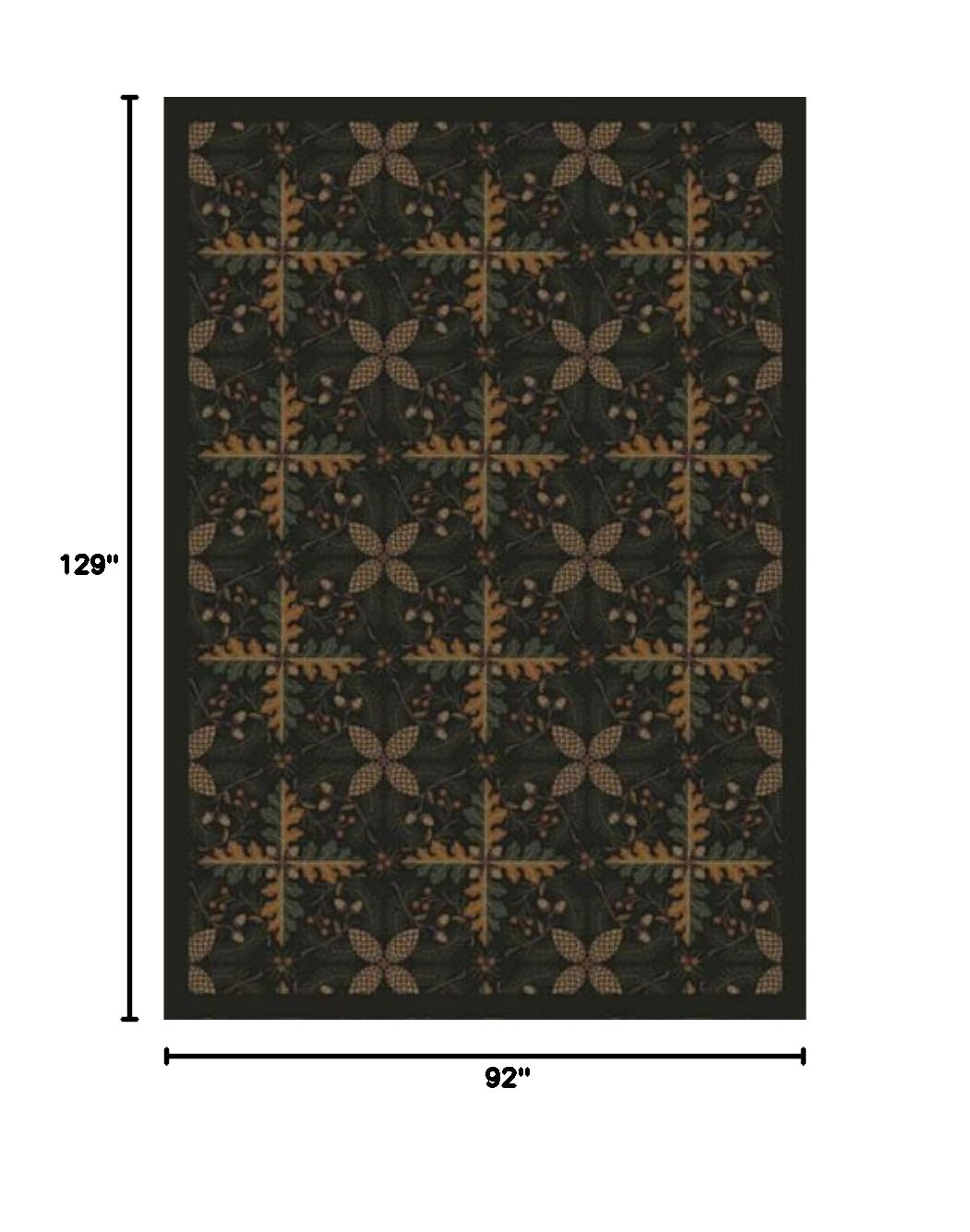 Joy Carpets Kaleidoscope Tahoe Whimsical Area Rugs - Pine Green Non-Slip Kids Playroom Rug, Soft & Durable for Nursery, Bedroom & Living Room Decor