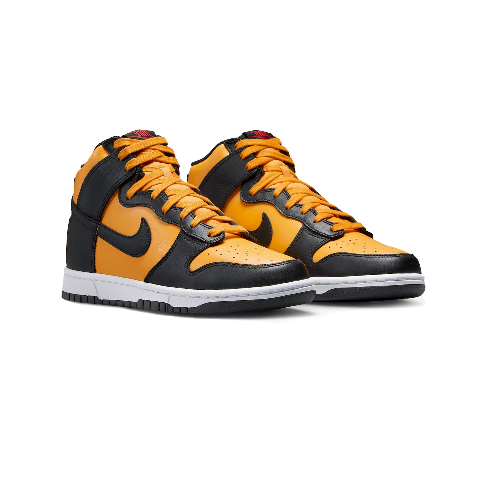 Nike Dunk High 'University Gold and Black' Sneakers (2022 Release) - Retro Basketball Shoes for Men, Streetwear Fashion & Casual Wear