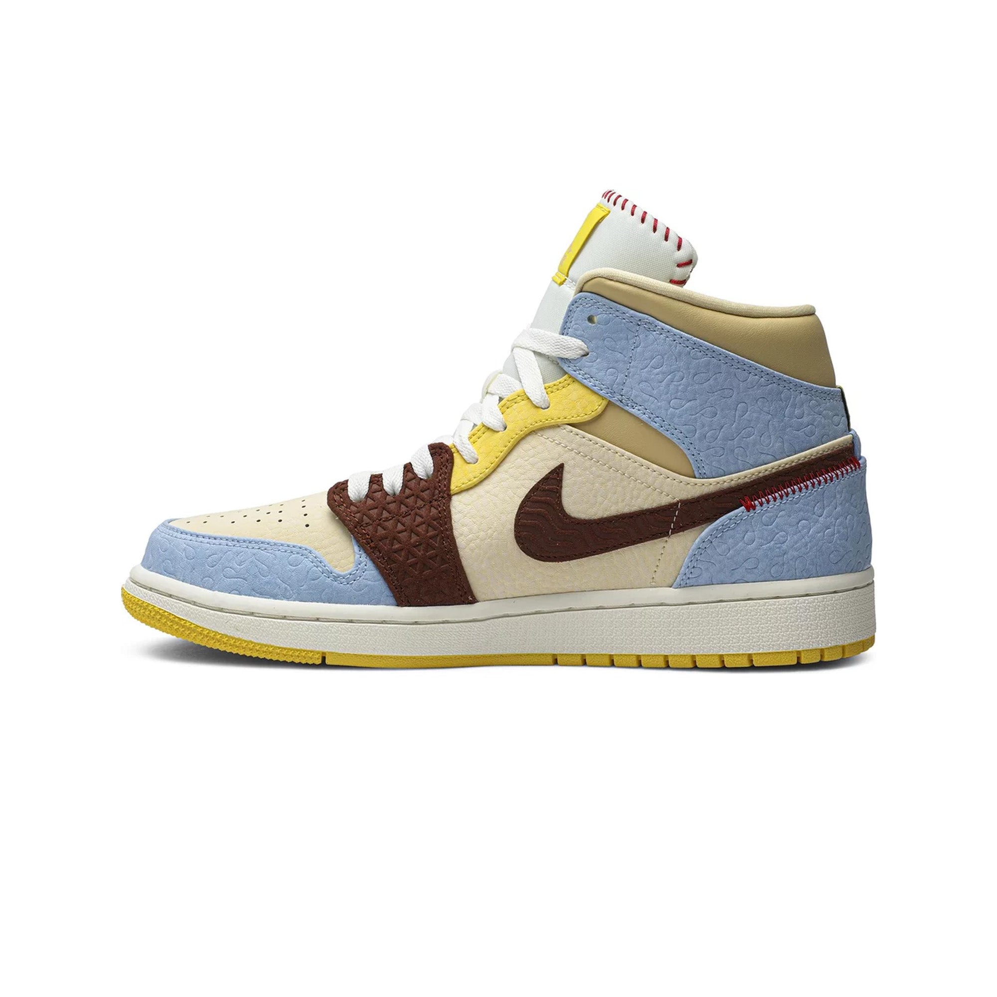 Air Jordan 1 Mid SE 'Fearless Maison Chateau Rouge' Basketball Shoes (2019) - Men's High-Top Sneakers for Streetwear & Casual Fashion