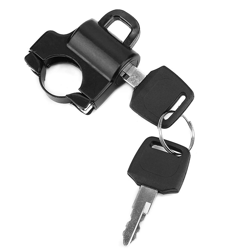 EBTOOLS 22mm Universal Motorcycle Helmet Lock with 2 Keys - Secure Your Helmet on Handlebars