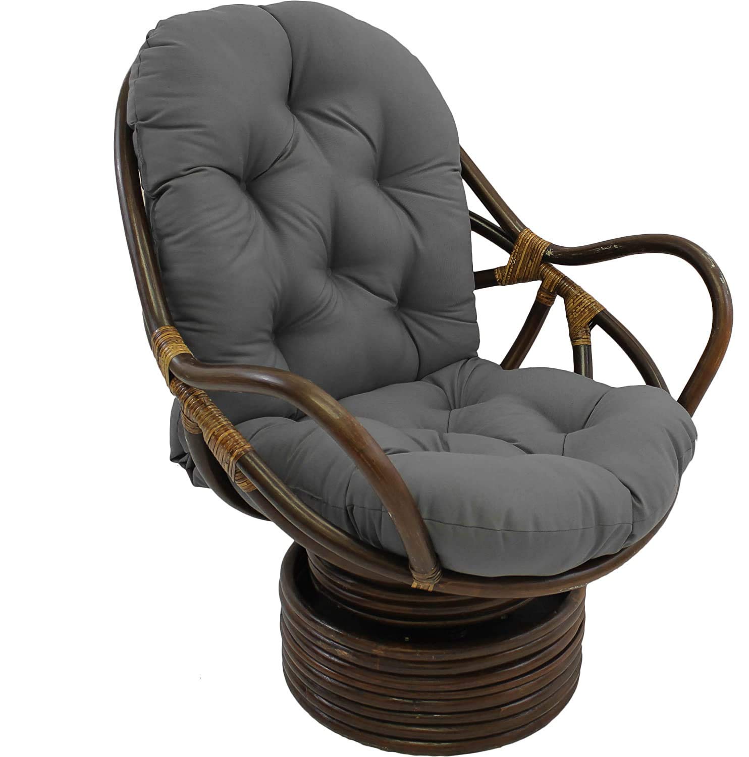 **Comfortable Overstuffed Garden Hammock Chair Cushion – 48x24x5 Inches, Gray – Perfect for Papasan, Swivel Rocker & Hanging Basket Chairs – Indoor & Outdoor Relaxation**