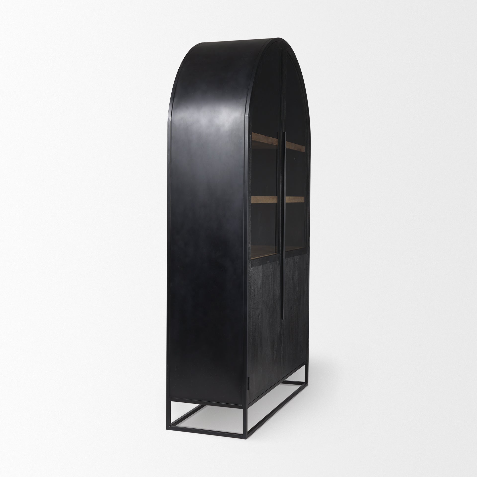 Elegant Sloan Curio Cabinet - Glass Display Case for Collectibles & Home Decor - Perfect for Living Room, Dining Room, or Office Showcase