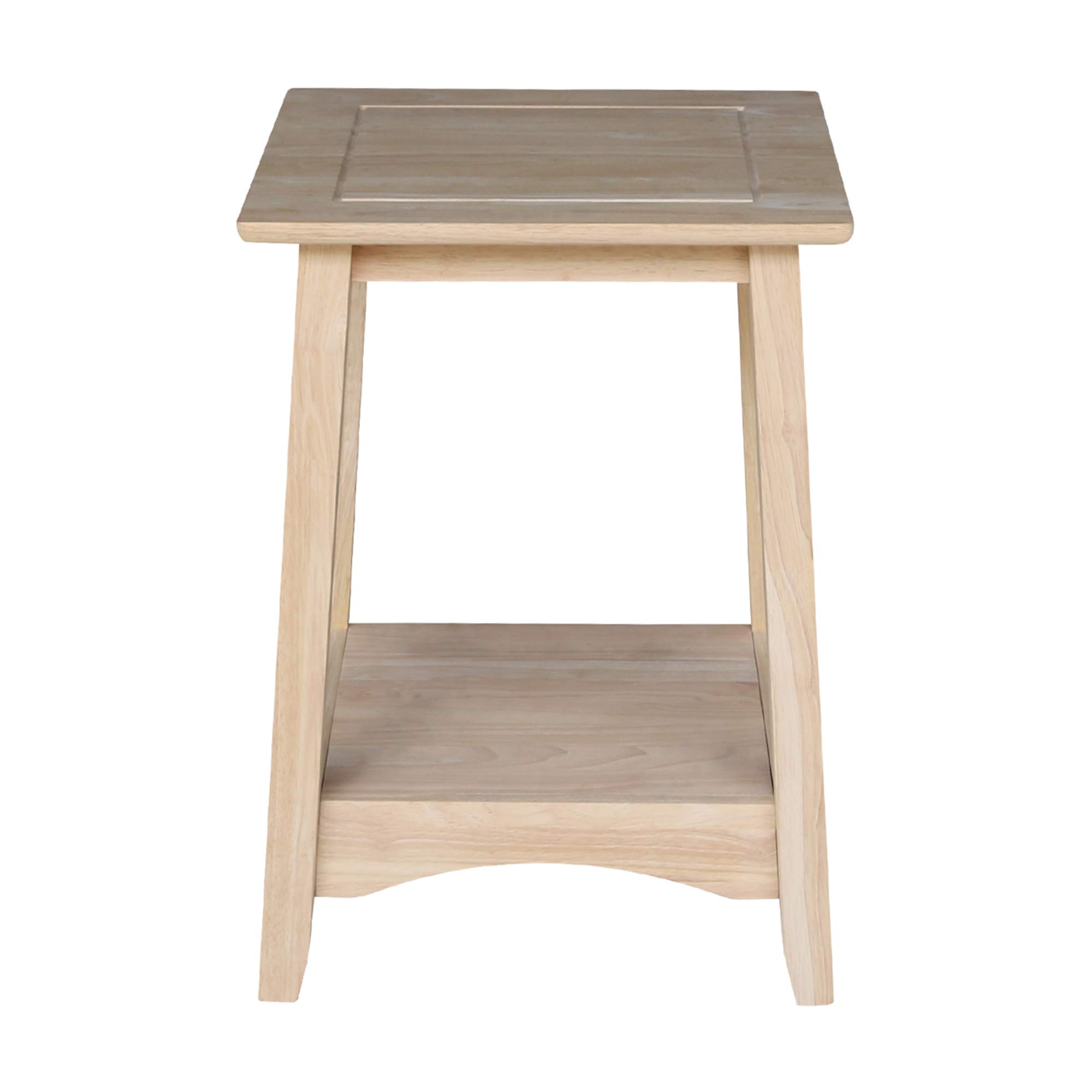 Unfinished International Concepts Bombay Tall End Table - Stylish Side Table for Living Room, Bedroom, or Office Decor