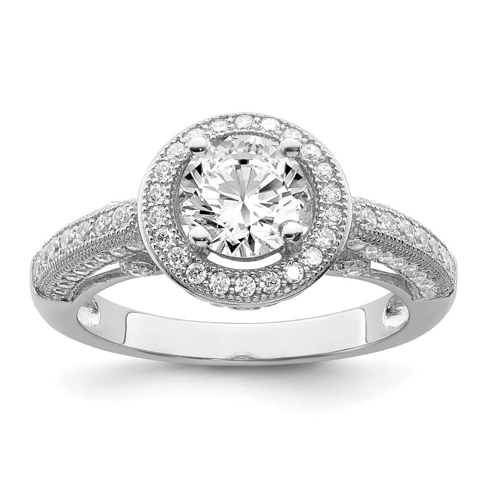 925 Sterling Silver Cubic Zirconia Brilliant Embers Ring for Women - Elegant Fine Jewelry Gift for Her, Perfect for Anniversaries, Birthdays & Special Occasions