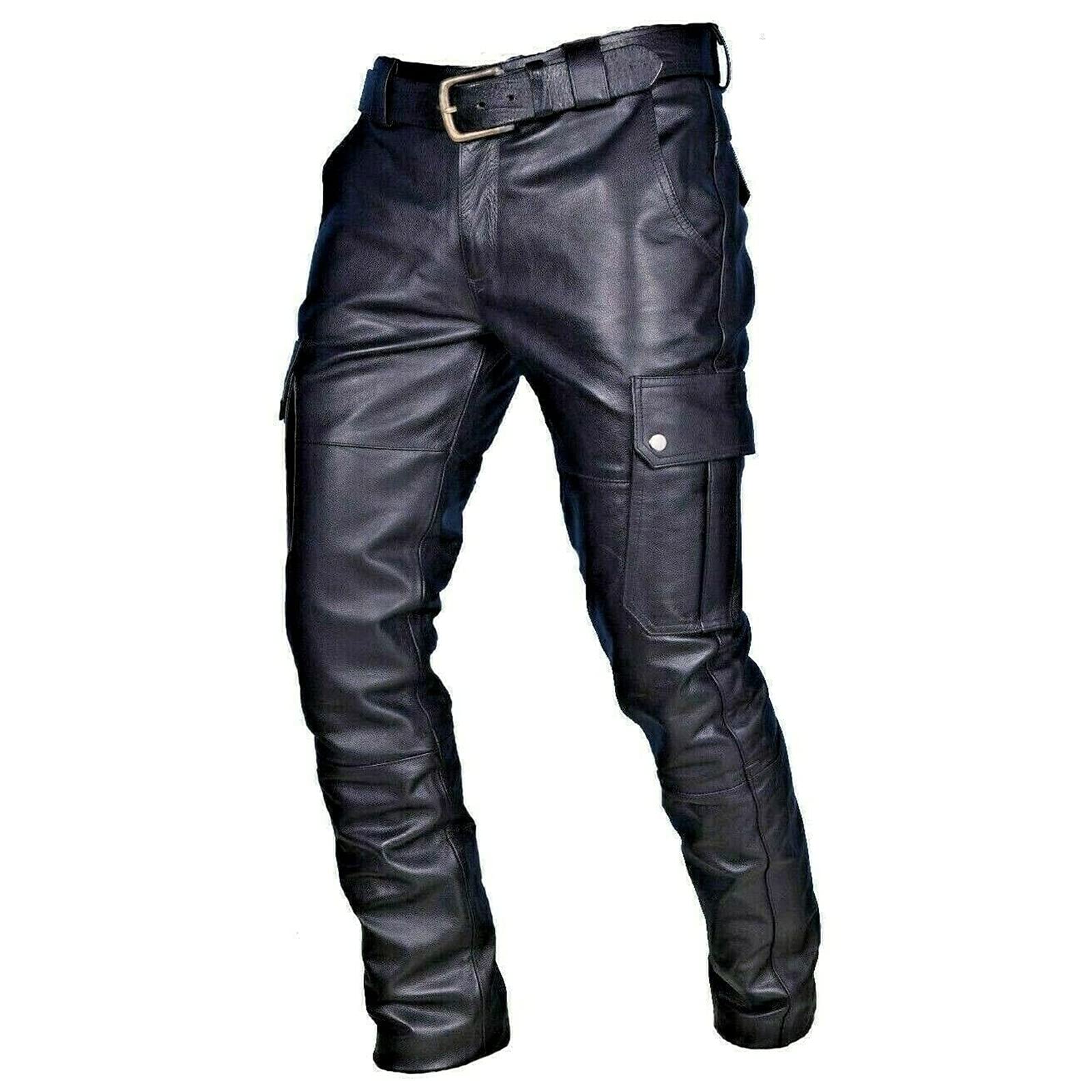 Men's Slim Fit Punk Retro Gothic Casual Pants for Autumn & Winter | Tiehua Brand | Perfect for Daily Wear, Night Out & Goth Fashion