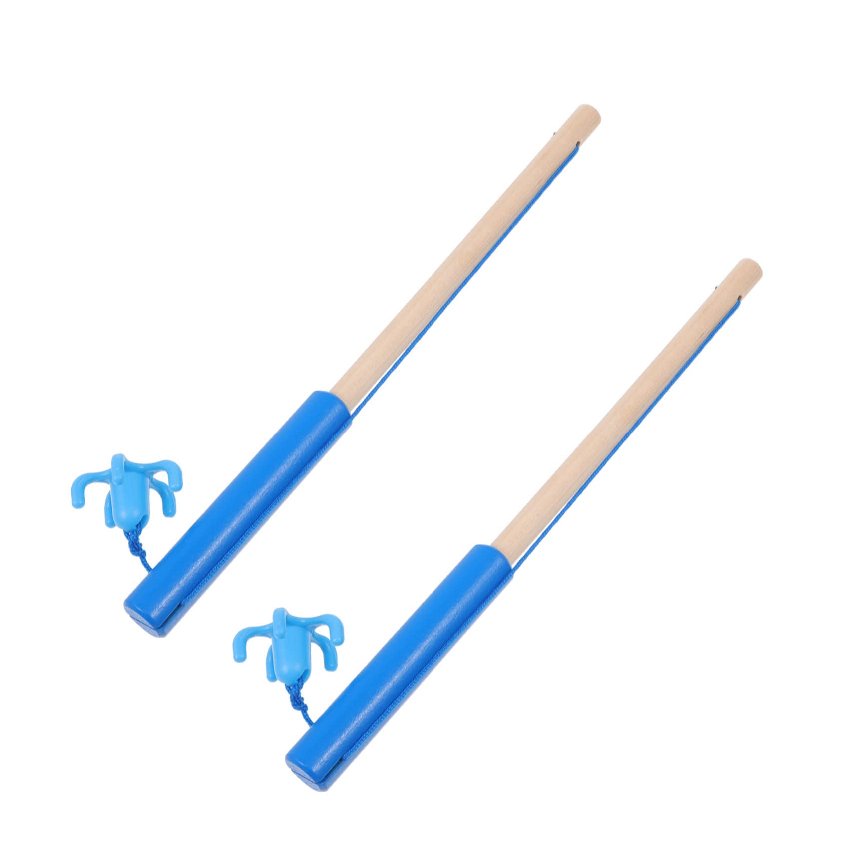 UPKOCH 4 Pcs Kids Fishing Toy Set with Wooden Fishing Poles - Blue Bath & Outdoor Water Play Game for Toddlers & Preschoolers - Perfect for Pool, Beach, Bathtub Fun and Early Learning Activities