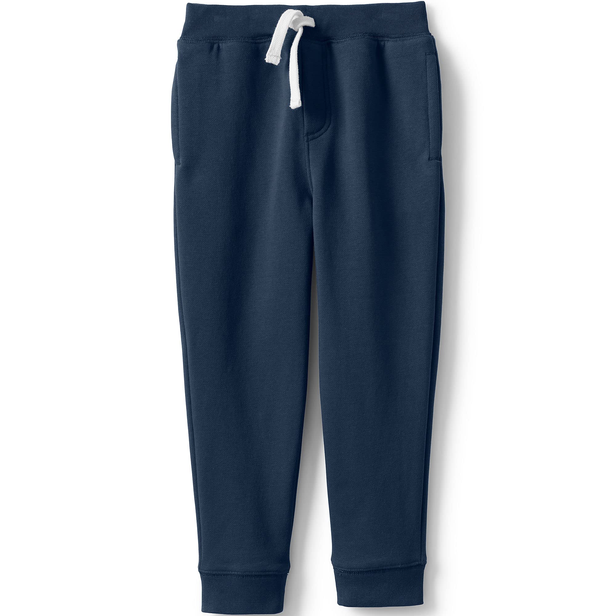 Lands' End Kids' School Uniform Jogger Sweatpants - Comfortable & Durable for School, Play & Everyday Wear
