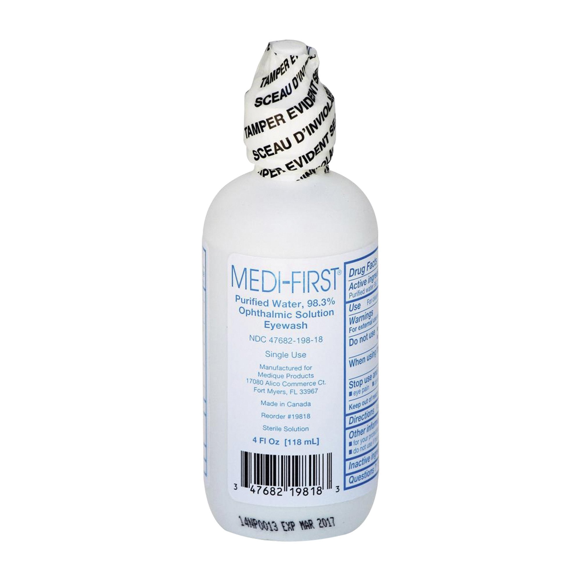 4 oz Eye Wash Solution - Sterile Saline for Emergency Eye Rinse & Irritation Relief - Perfect for First Aid Kits, Labs & Workplace Safety