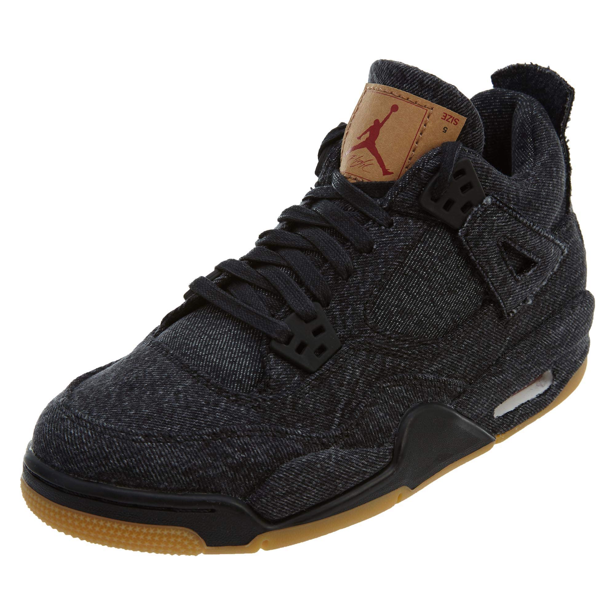 Nike Air Jordan 4 Retro Levi's Black Denim Sneakers - AQ9103-001 - Limited Edition Basketball Shoes for Men & Women - Perfect for Streetwear Fashion and Sneaker Collectors