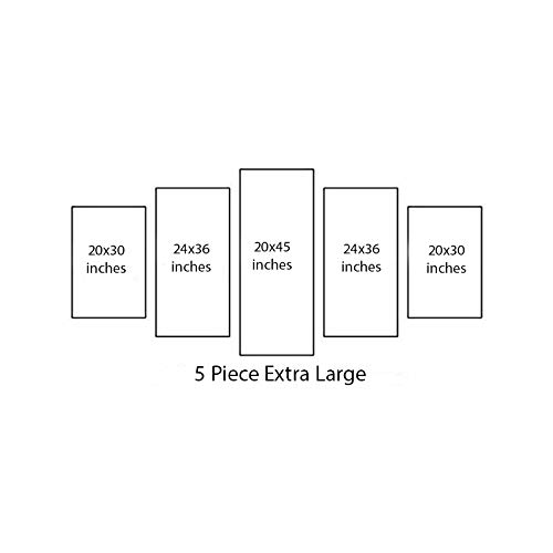 5 Piece Luxury Canvas Wall Art - Sports Cars & Supercar Posters (Nissan GTR Evolution) - Extra Large Modern Home Decor for Living Room, Bedroom, Office & Man Cave