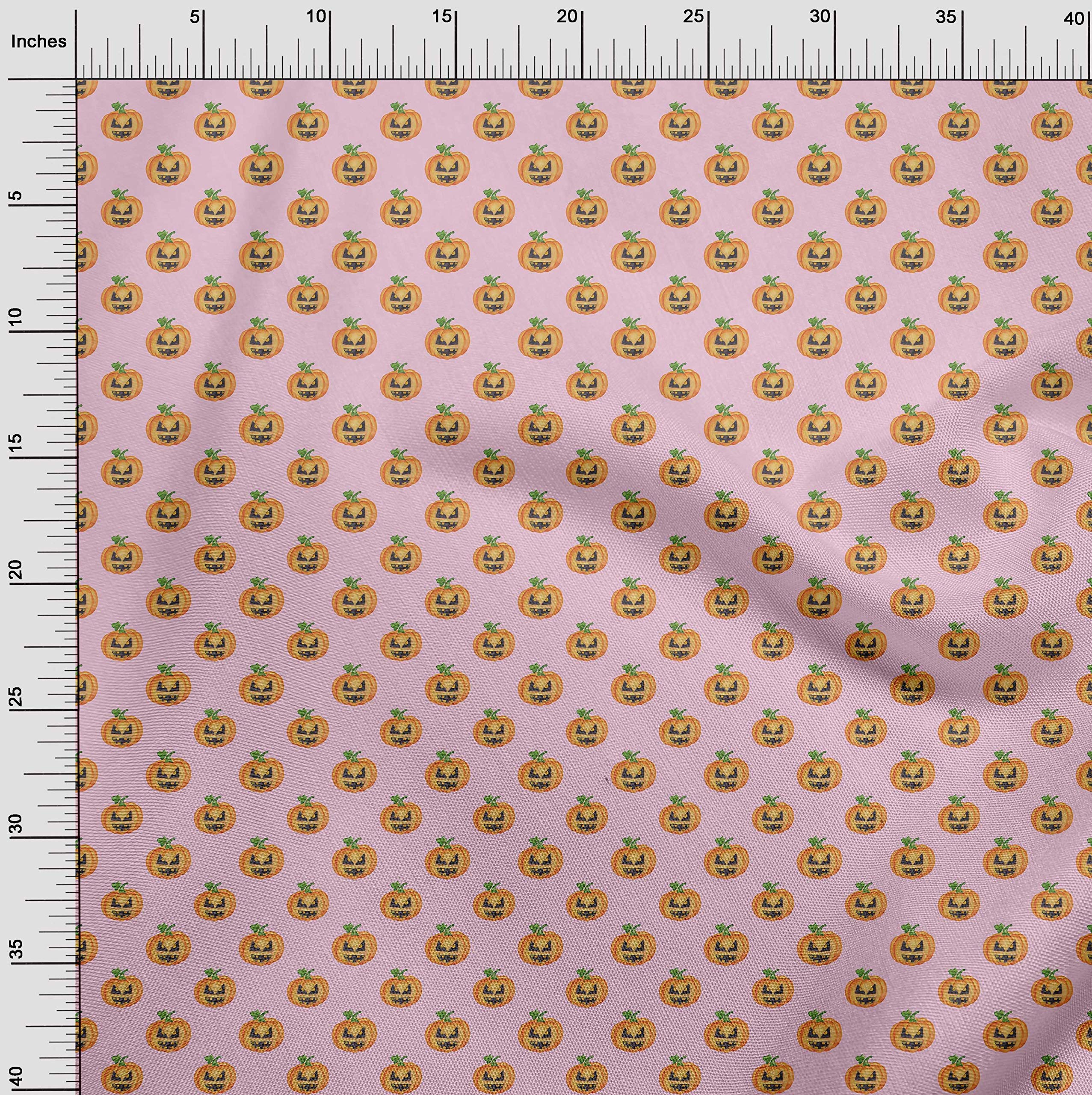 oneOone Polyester Spandex Blush Pink Fabric - 56-Inch Wide Dress Material for Halloween Costumes, DIY Projects & Home Decor | Soft Stretch Print Fabric by The Yard