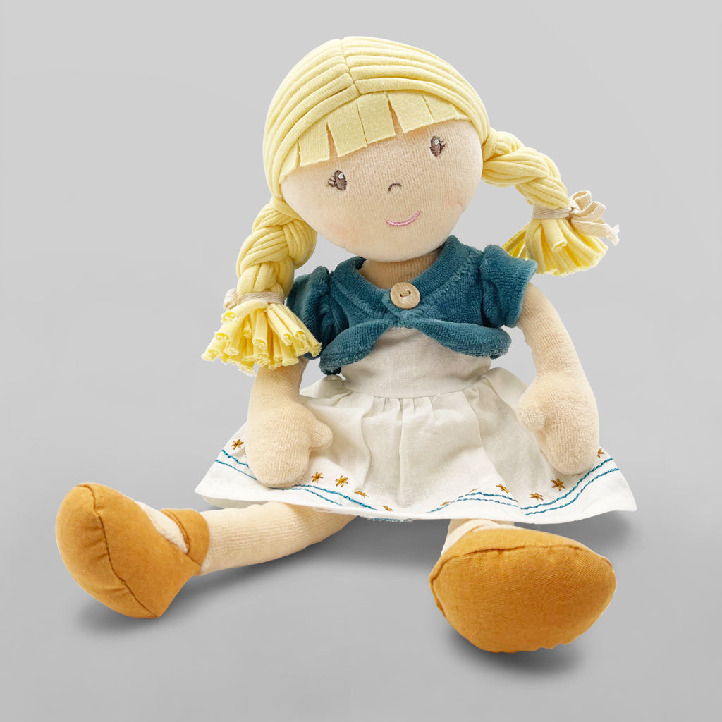 Organic Rag Doll Maria - Handmade Eco-Friendly Soft Toy for Kids | Perfect for Playtime, Nursery Decor & Gift Giving