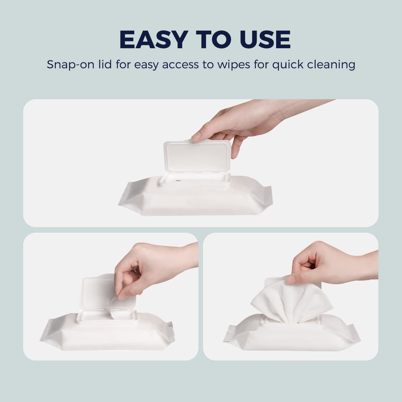 LOUKIN Dry Erase Wipes - Non-Toxic Whiteboard Cleaning Wipes (50 Count) - Perfect for Classrooms, Offices & Home Use