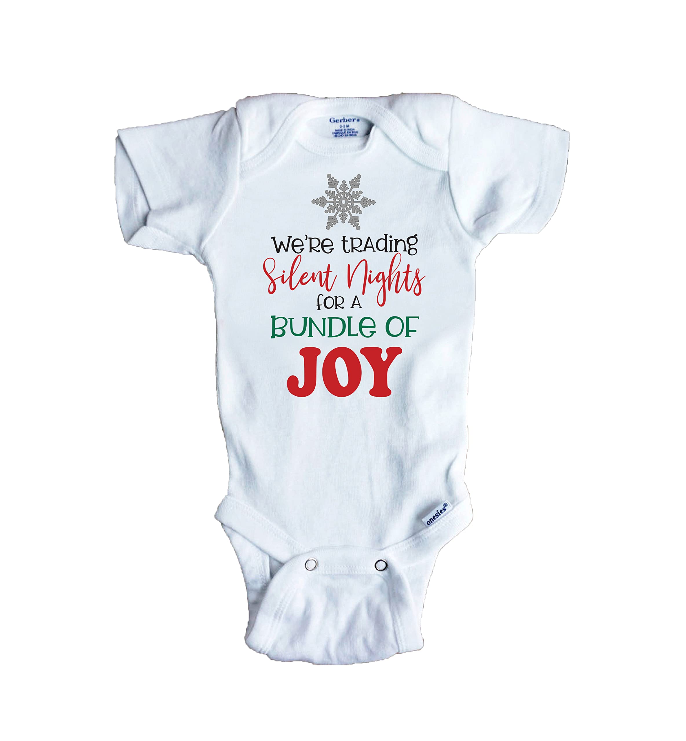 Christmas Pregnancy Announcement Onesie - Baby Reveal Gift for New Parents | Perfect for Holiday Family Photos & Gender Reveal Parties