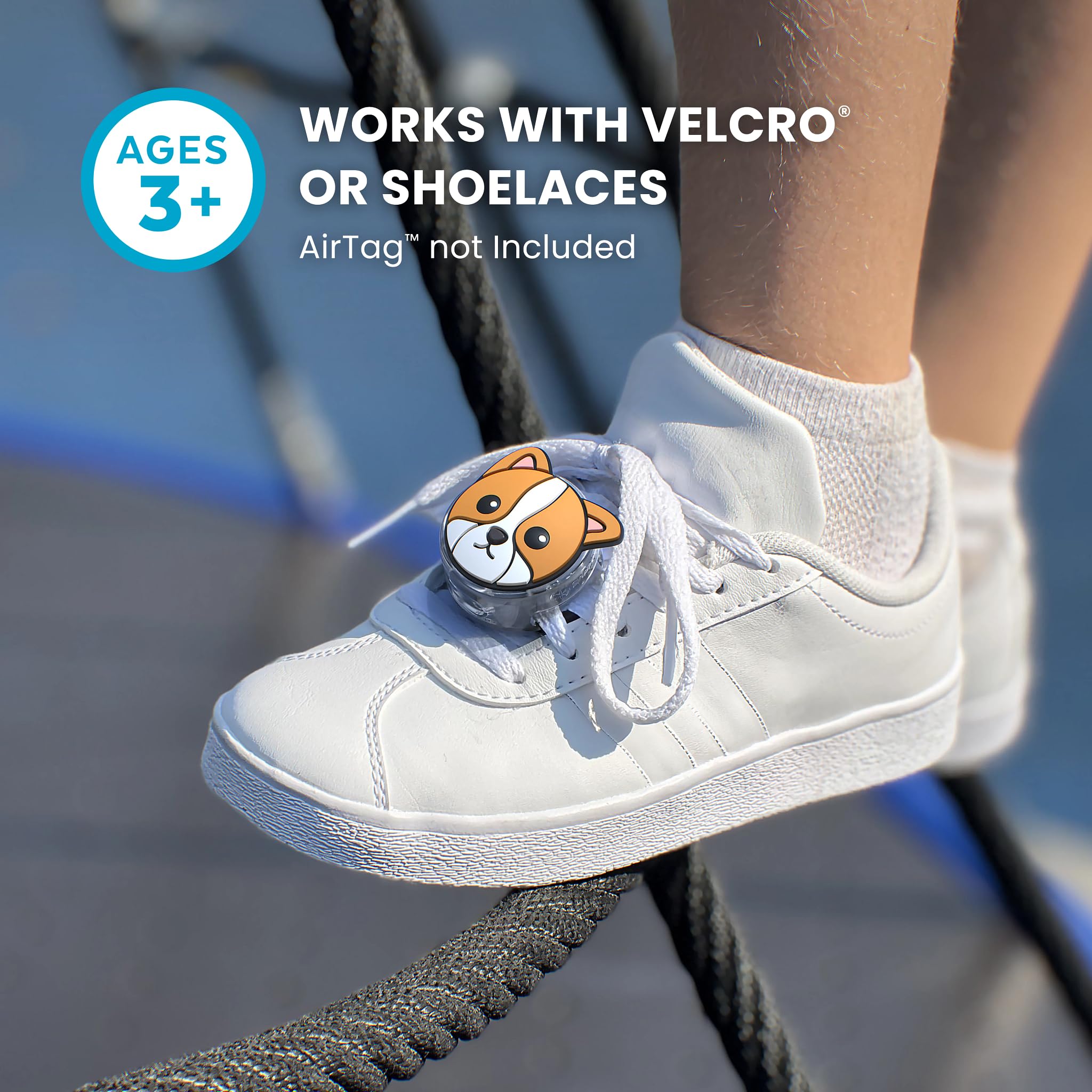 Cute Cartoon AirTag Holder - 4 Fun Characters for Shoes & Collars - Track Pets & Items